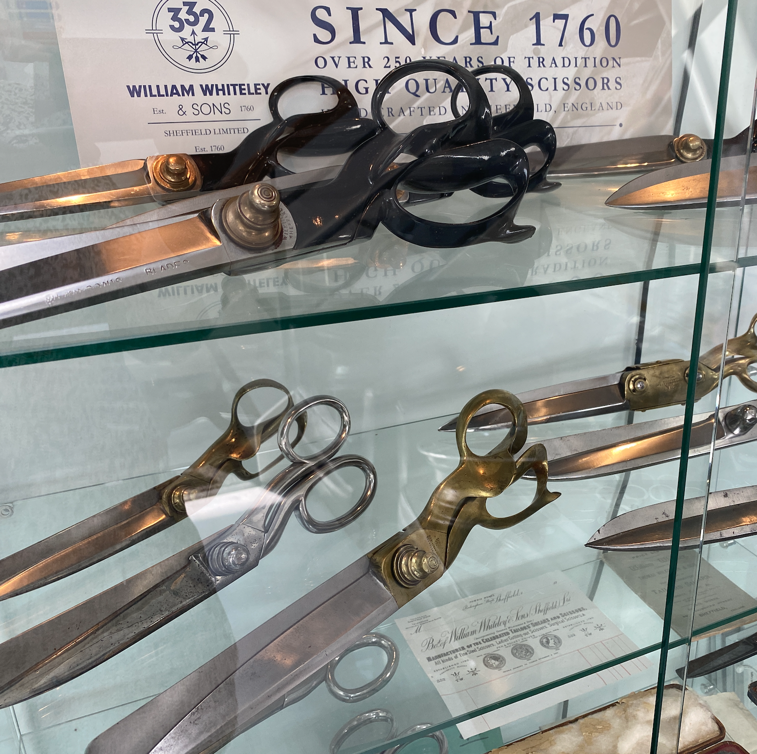 William Whiteley scissor maker sign