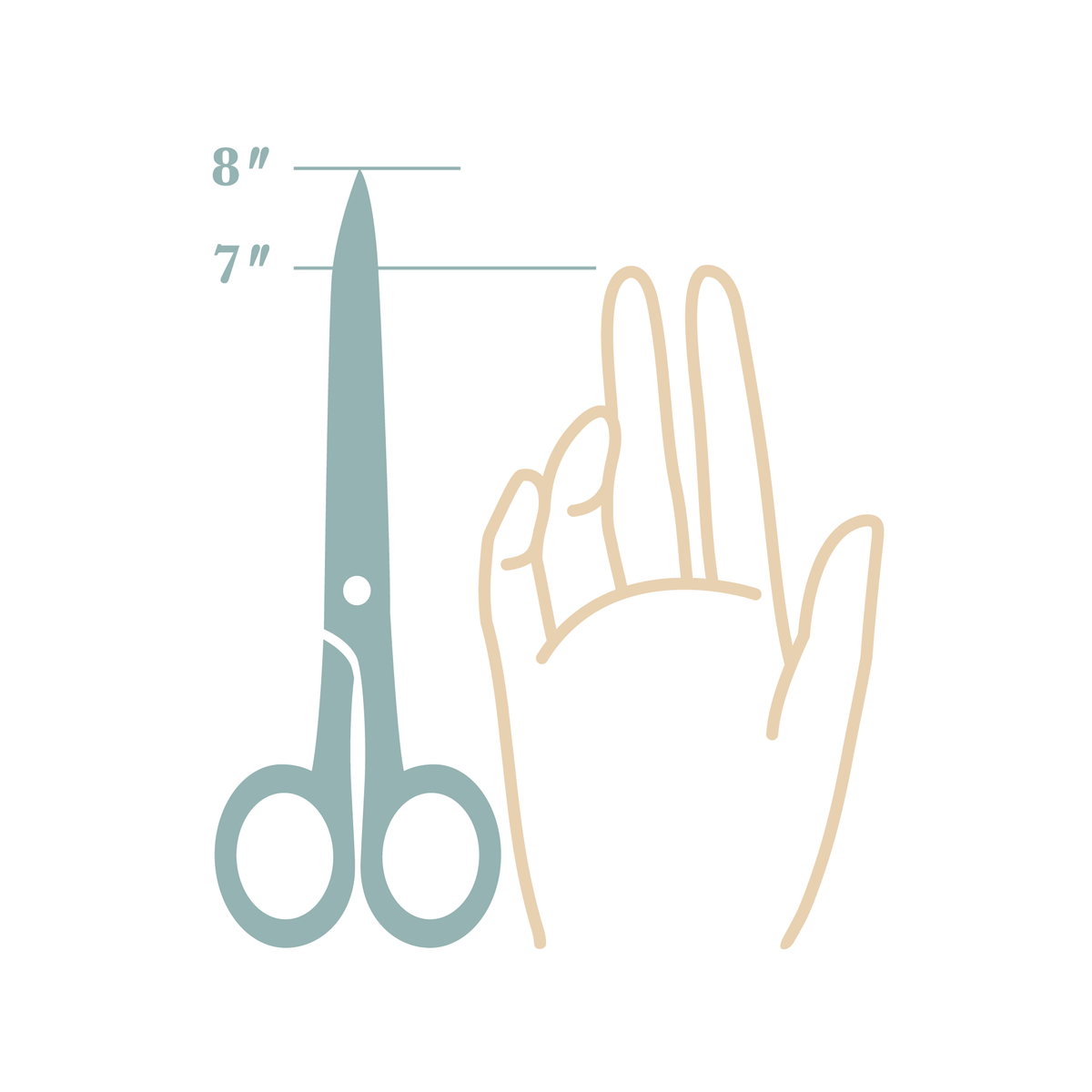 Ciselier scissor size chart